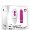 Adam & Eve Eve's Rechargeable Remote Control Bullet - Pink/White
