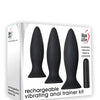Adam & Eve Rechargeable Vibrating Anal Training Kit - Black