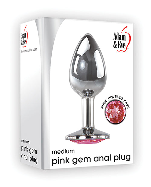 Adam & Eve Pink Gem Aluminium Anal Plug  - Assorted Sizes