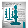 Adam & Eve Vibrating Anal Bumpy Bead Set - Teal