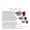Adam & Eve Three Hearts Gem Anal Plug Set - Silver/Red