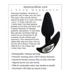 Adam & Eve's Rechargeable Vibrating Anal Plug - Black