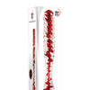 Adam & Eve Eve's Sweetheart Swirl Glass Dildo - Clear/Red