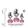 Adam & Eve Pink Heart Gem Anal Plug Set