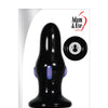 Adam & Eve Rear Rocker Vibrating Glass Anal Plug - Black