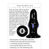 Adam & Eve Rear Rocker Vibrating Glass Anal Plug - Black