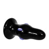Adam & Eve Rear Rocker Vibrating Glass Anal Plug - Black