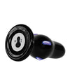 Adam & Eve Rear Rocker Vibrating Glass Anal Plug - Black