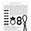 Adam & Eve Adam's Deluxe Penis Ring Sampler - Black/Smoke