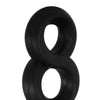 Adam & Eve Adam's Deluxe Penis Ring Sampler - Black/Smoke