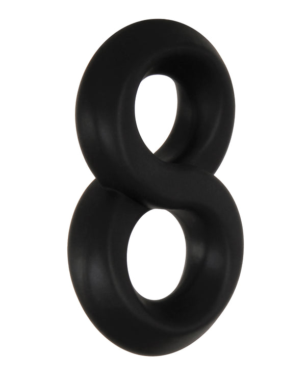 Adam & Eve Adam's Deluxe Penis Ring Sampler - Black/Smoke