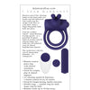 Adam & Eve's Silicone Remote Control Rabbit Ring - Purple