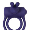 Adam & Eve's Silicone Remote Control Rabbit Ring - Purple