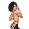 Kitten Angel Blush Open Back Mini Skirt Black O/S