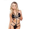 Kitten Honey Cream Open Back Teddy Black O/S