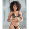Allure Paris Lace bralette & Open Panty Black S/M