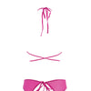 Allure Marley Mesh Peek A Boo Top & Open Panty Hot Pink S/M