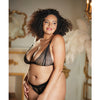 Allure Lace Peek a Boo Bralette & Panty Black QN
