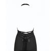 Allure Savannah Sheer Mesh Garter Dress & Open Thong Black S/M