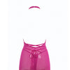 Allure Savannah Sheer Mesh Garter Dress & Open Thong Hot Pink L/XL