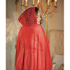 Allure Lace & Mesh Cape w/Attached Waist Belt (G-String NOT included) Red QN
