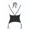 Allure Angelina Sheer Mesh Under Bust Teddy Black S/M