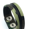 Sensual Sin Leather 3 Snap Cock Strap - Camo