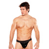 Zeus Wet Look Thong Black O/S