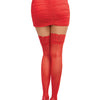 Stay Up Thigh Highs w/Lace Top - Red