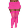 Sheer Thigh Highs w/Back Seam Hot Pink QN