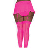 Sheer Thigh Highs w/Back Seam Hot Pink QN