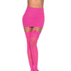 Sheer Thigh Highs w/Back Seam Hot Pink O/S