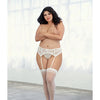 Sheer Thigh Highs w/Back Seam White