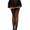 Sheer Thigh Highs w/Back Seam - Black