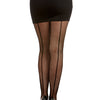 Fishnet Pantyhose w/Back Seam - Black