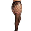 Multi Pattern Fishnet & Lace Panty Hose Black QN