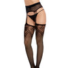 Multi Design Fishnet Suspender Garter Pantyhose Black O/S