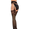 Multi Design Fishnet Suspender Garter Pantyhose Black O/S