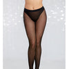 Valentines Fishnet Pantyhose w/Rhinestone Back Seam Black O/S