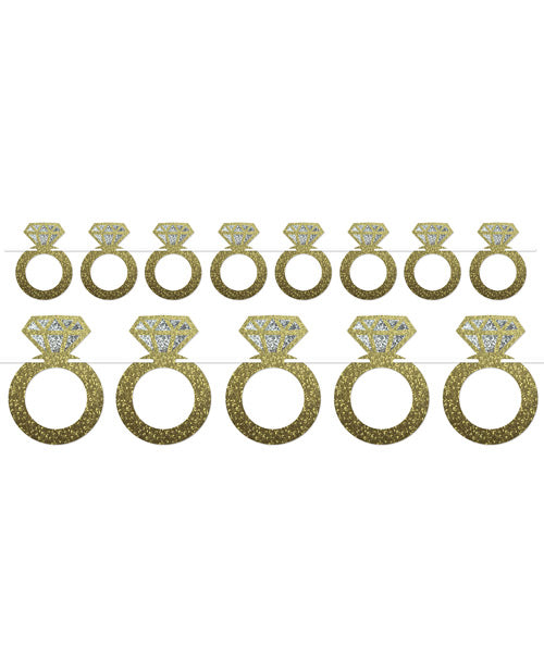 Diamond Rings Streamer - Gold