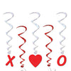 Valentines X's & O's Whirls - Red/White