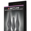 Pretty Love Beginner's Mini Anal Kit - Black Set of 3