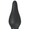 Pretty Love 6.1" Sturdy Silicone Anal Plug - Black