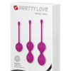 Pretty Love Three-In-One Kegel Set - Fuchsia