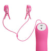 Romantic Wave Electro Shock Vibrating Nipple Clamps - Rose