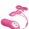 Romantic Wave Electro Shock Vibrating Nipple Clamps - Rose