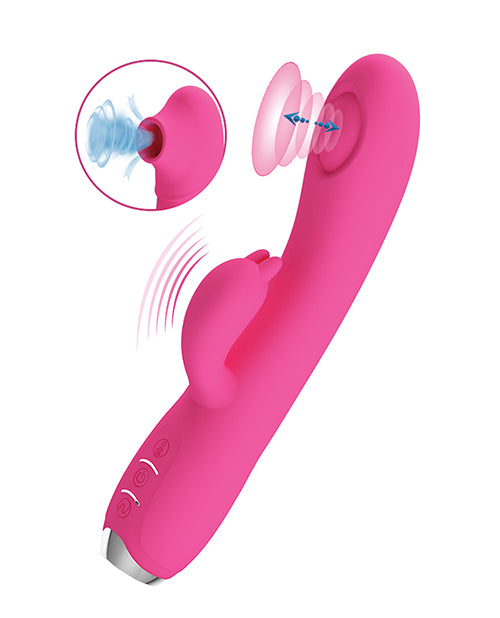 Pretty Love Regina Pulsing Rabbit w/Free Suction Attachment - Pink
