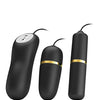 Pretty Love Double Vibro Bullets w/Electrostim - Black
