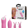 Pretty Love Electric Shock Vibro Nipple Clamps & Bullet - Pink