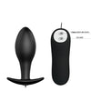 Pretty Love Vibrating Bulb Shaped Butt Plug - Black
